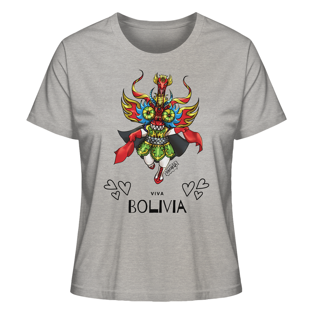 
                      
                        Camisa de Dama Diablo Viva Bolivia - Camiseta Orgánica (100% Algodón Orgánico, varios colores)
                      
                    