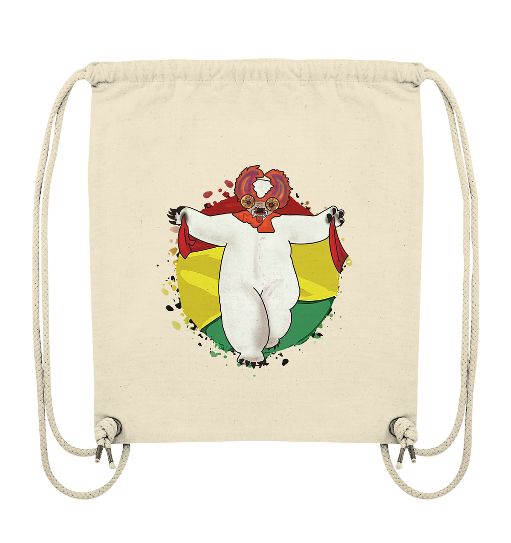 Oso Diablada Drawstring Bag - Organic (80% recycled cotton, various colors)