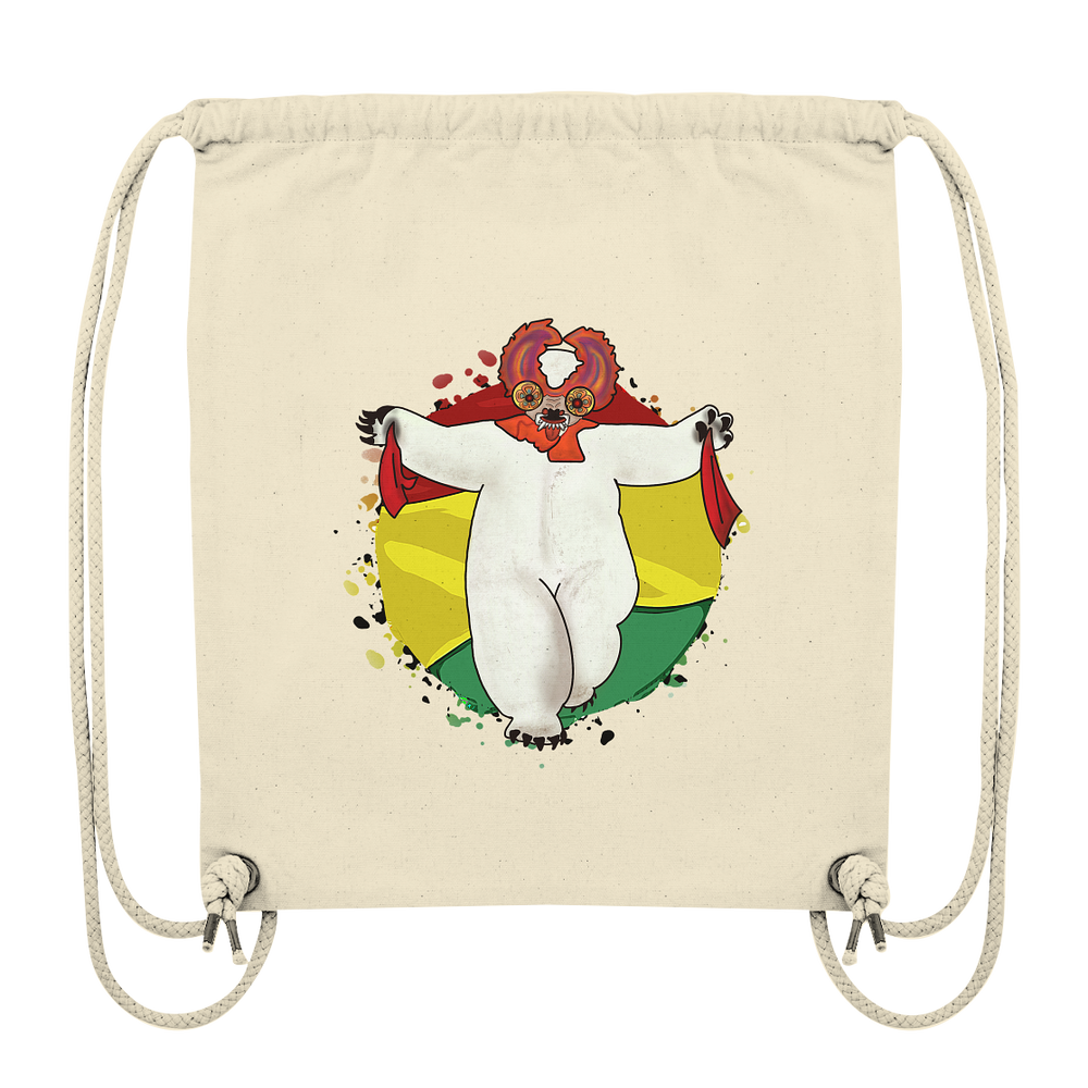 Bolsa de gimnasio Oso Diablada - Orgánica (80% algodón reciclado, varios colores)