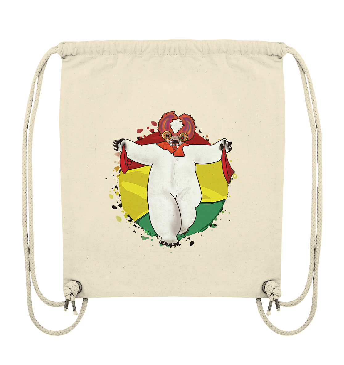 Bolsa de gimnasio Oso Diablada - Orgánica (80% algodón reciclado, varios colores)