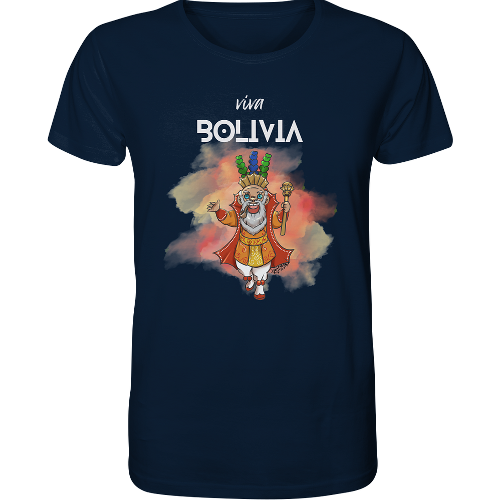 Camiseta Moreno Viva Bolivia - Camiseta Orgánica (100% algodón orgánico, varios colores)