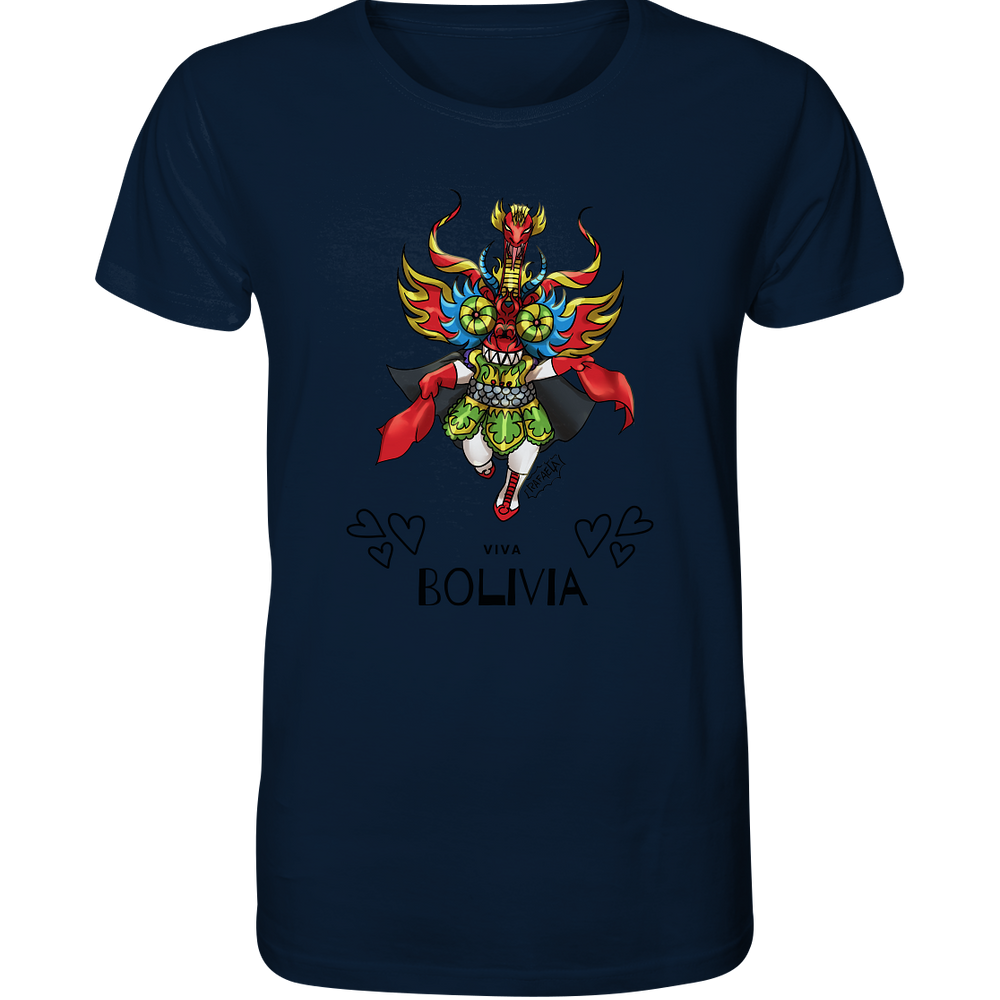 
                      
                        Camiseta Diablo Viva Bolivia - Camiseta Orgánica (100% algodón orgánico, varios colores)
                      
                    