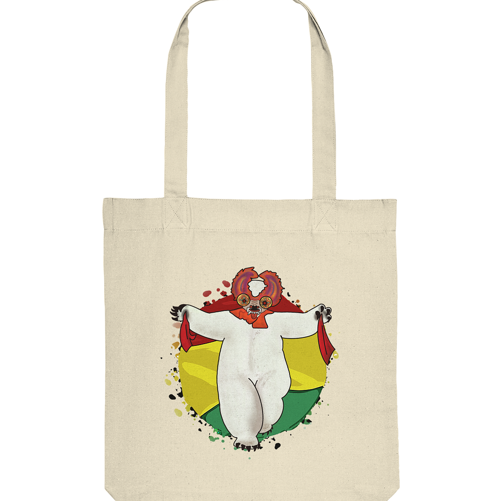 Bolsa de compras Oso Diablada - Orgánica (80% algodón reciclado, varios colores)