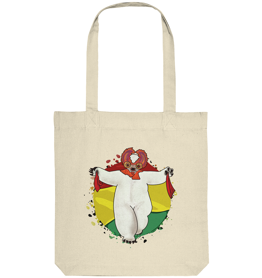 Bolsa de compras Oso Diablada - Orgánica (80% algodón reciclado, varios colores)